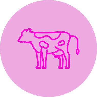 İnek. Web simgesi basit illüstrasyon 