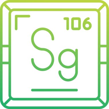 Seaborgium web simgesi, vektör illüstrasyonu