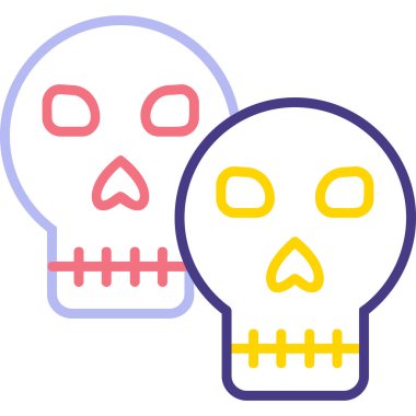 kafatası simgesi vektör illüstrasyonu