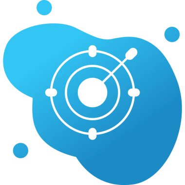 Oklu hedef. Web simgesi basit illüstrasyon 