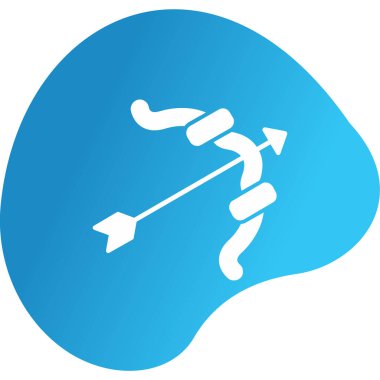 Yay ve Ok ağ simgesi, vektör illüstrasyonu