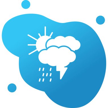 Storm Web simgesi, vektör illüstrasyonu 