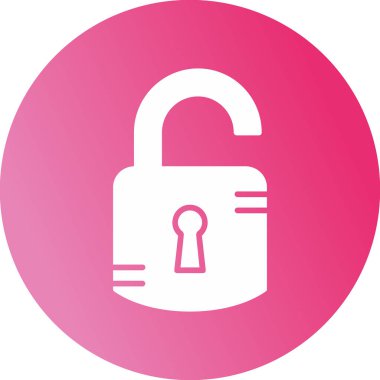 kilit düz simge vektör çizim