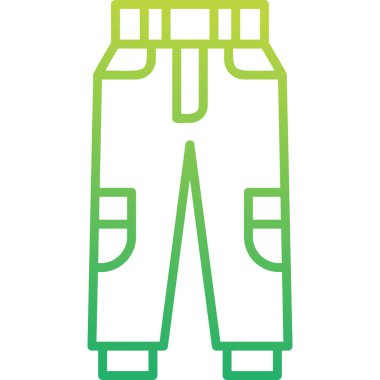 pantalon web simgesi, vektör illüstrasyonu