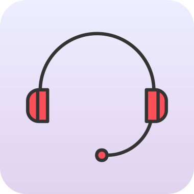 Kulaklık. Web simgesi basit illüstrasyon