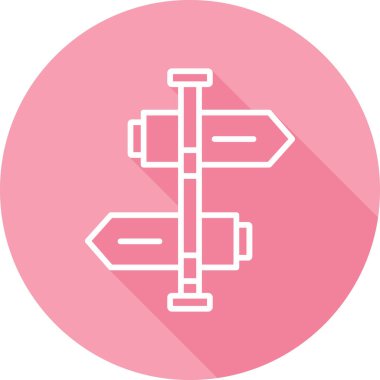 Bir sokak işaretinin vektör illüstrasyonu