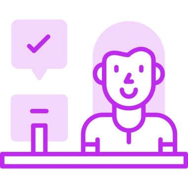 kadın web simgesi basit illüstrasyon 