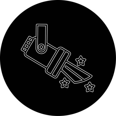 Spotlight simgesi, web basit illüstrasyon