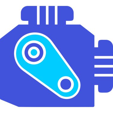 Araba Motoru Web simgesi, vektör illüstrasyonu