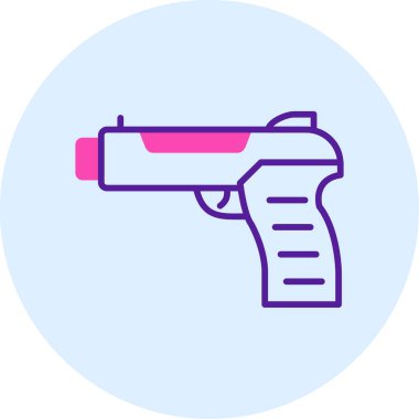 Silah. Web simgesi basit illüstrasyon 