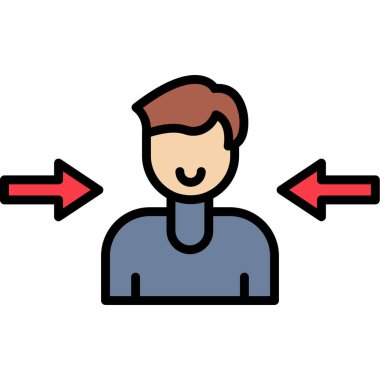 Oklu adam, vektör illüstrasyonu 