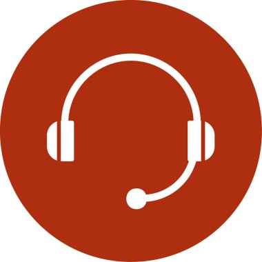 Kulaklık. Web simgesi basit illüstrasyon