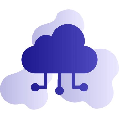 bulut hesaplama ağ simgesi, vektör illüstrasyonu 