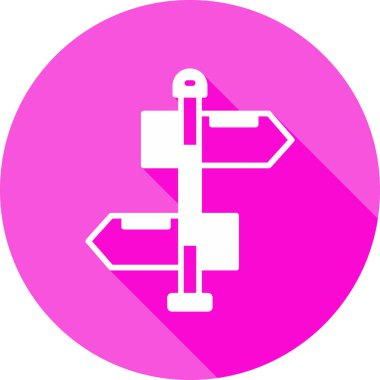 Bir sokak işaretinin vektör illüstrasyonu