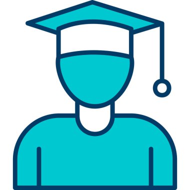 Öğrenci. Web simgesi basit illüstrasyon 