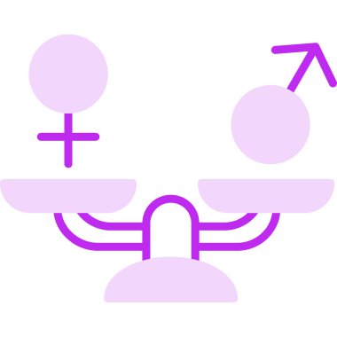 Cinsiyet Eşitliği simgesinin vektör illüstrasyonu             