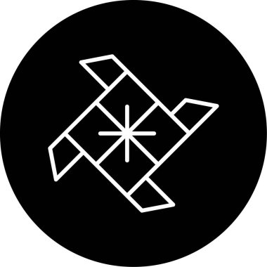 Yel değirmeni ikonu vektör illüstrasyonu