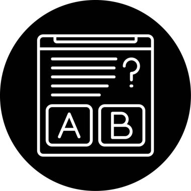 Quiz web simgesi vektör illüstrasyonu