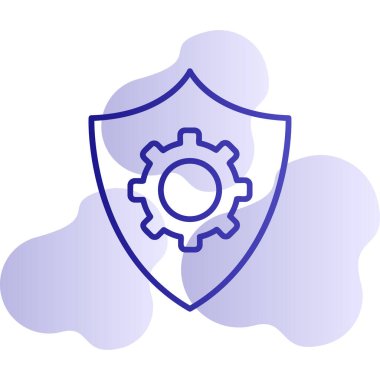 Veri koruma simgesi, vektör çizim                  