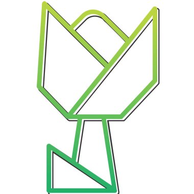 soyut çiçek simgesi, vektör illüstrasyonu basit tasarım