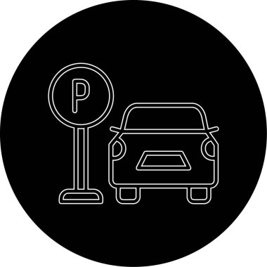 Web simgesi Otopark, illüstrasyon vektör