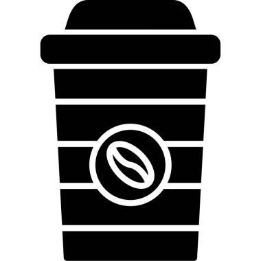 Kahve Kupası web simgesi, vektör çizim 