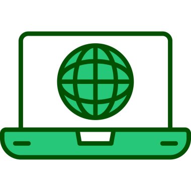 İnternet web simgesi basit illüstrasyon 