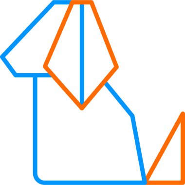 köpek simgesi tasarımı, vektör illüstrasyonu 