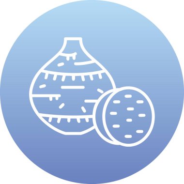 Taro kök simgesi, vektör illüstrasyonu basit tasarım