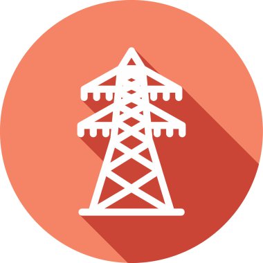 elektrik kulesi simgesi, vektör illüstrasyonu
