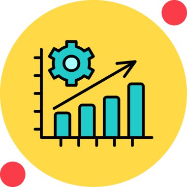  Üretim düzlüğü simgesi, vektör illüstrasyonu