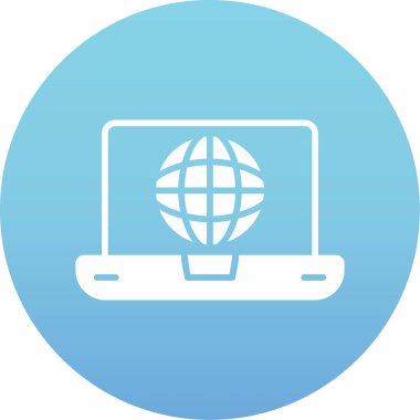 İnternet web simgesi basit illüstrasyon 