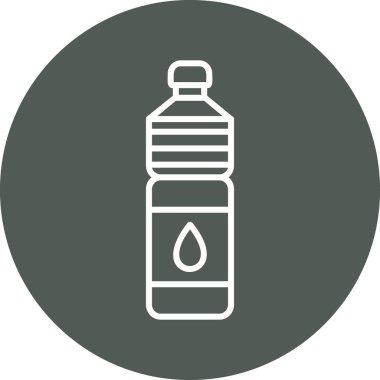 Su şişesi. Web simgesi basit illüstrasyon