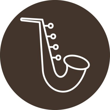 Saksafon. Web simgesi basit tasarım 