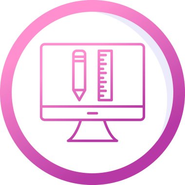 Web tasarım simgesi, vektör illüstrasyonu basit tasarım