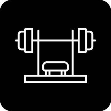 Bench Press simge vektör illüstrasyon tasarımı 