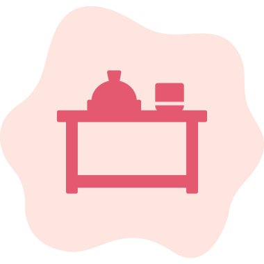 Mutfak ikonu. yemek illüstrasyonu 