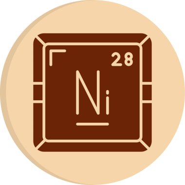 Nikel web simgesi, vektör illüstrasyonu 