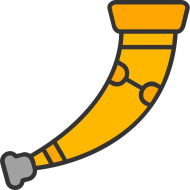 Boynuz. Web simgesi basit illüstrasyon