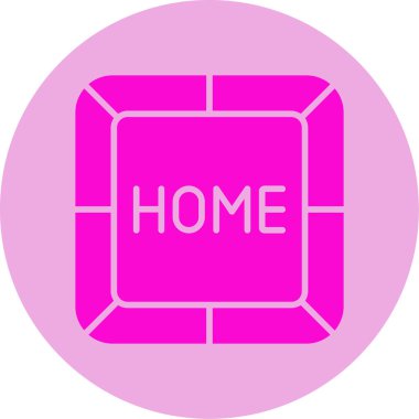  Düz tarzı ev simgesini