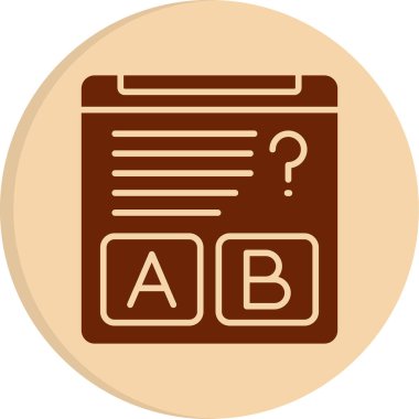 Quiz web simgesi vektör illüstrasyonu