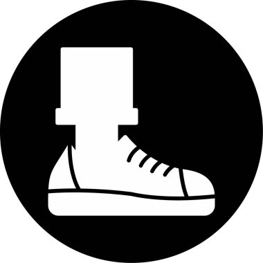 Ayakkabı. Web simgesi basit illüstrasyon 