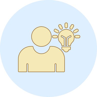 Fikir simgesinin vektör illüstrasyonu 