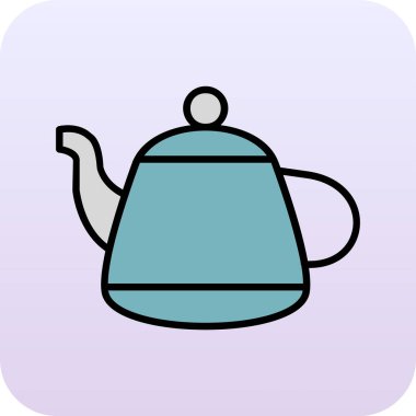 Vektör illüstrasyonu, çaydanlık ağı simgesi 