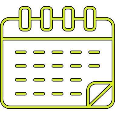 Takvim simgesi, vektör illüstrasyonu basit tasarım