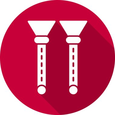 Flüt ağ simgesi, vektör illüstrasyonu