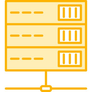 bilgisayar sunucu simgesi, vektör illüstrasyonu basit tasarım