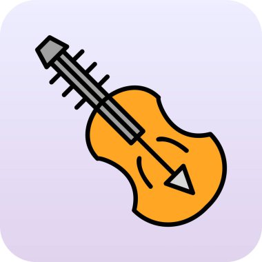 Keman Ağı ikon vektör illüstrasyonu