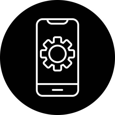 akıllı telefon ayarlama web simgesi vektör çizimi 
