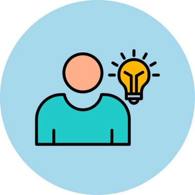 Fikir simgesinin vektör illüstrasyonu 